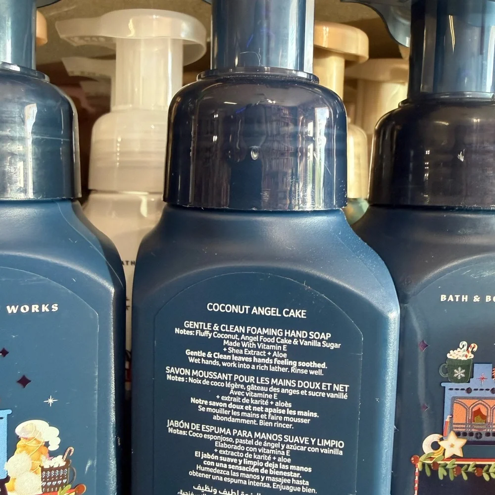 3 Bath & Body Works Coconut Angel Cake Gentle Foaming Hand Soap - Blue